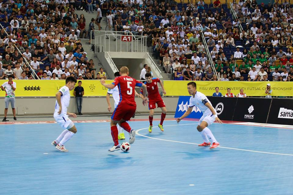 Hosts Kazakhstan earned victory in their first match ©FISU