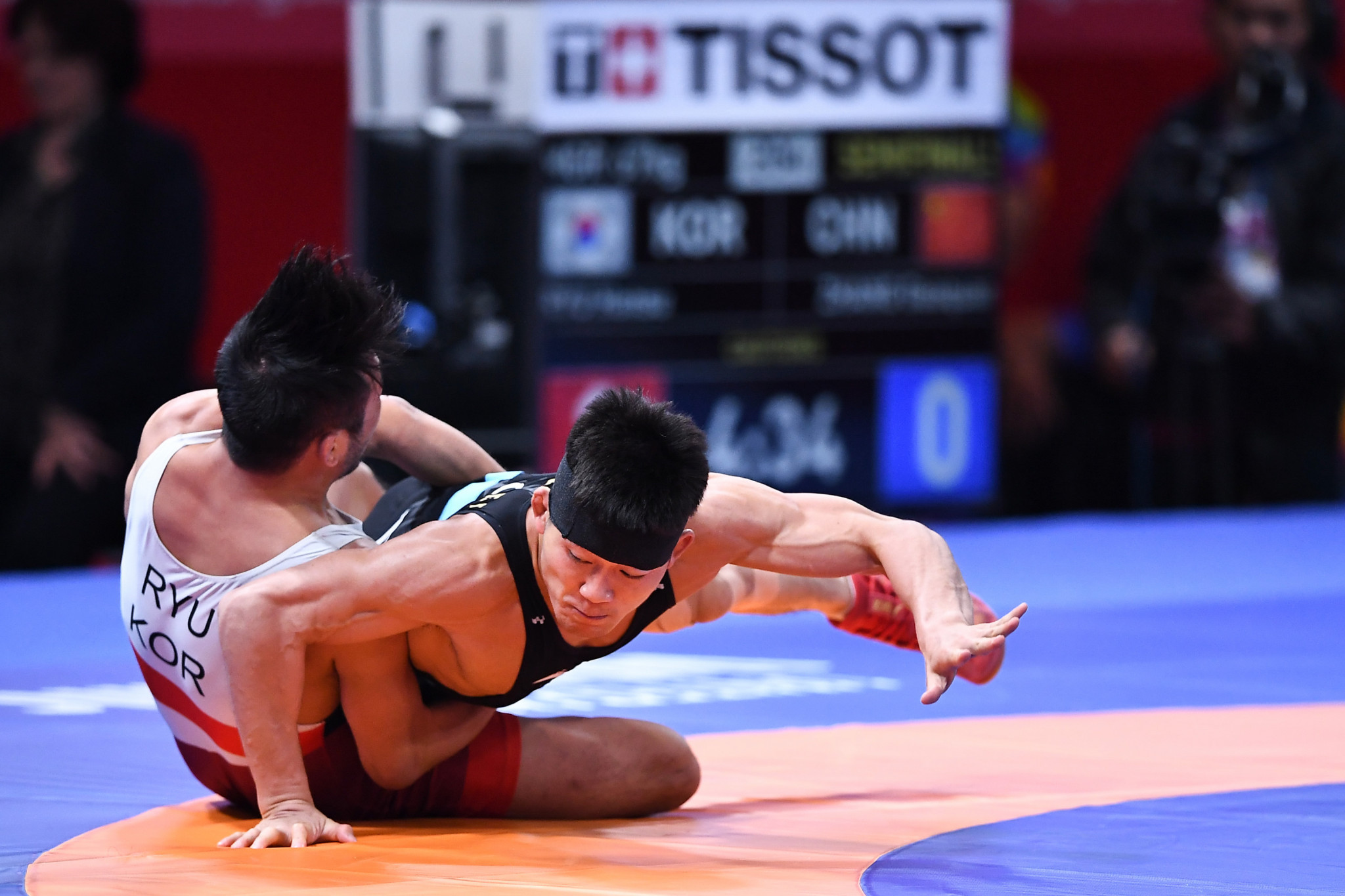 South Korea's Ryu Hansu won gold in the men's 67kg Greco-roman wrestling category ©Getty Images