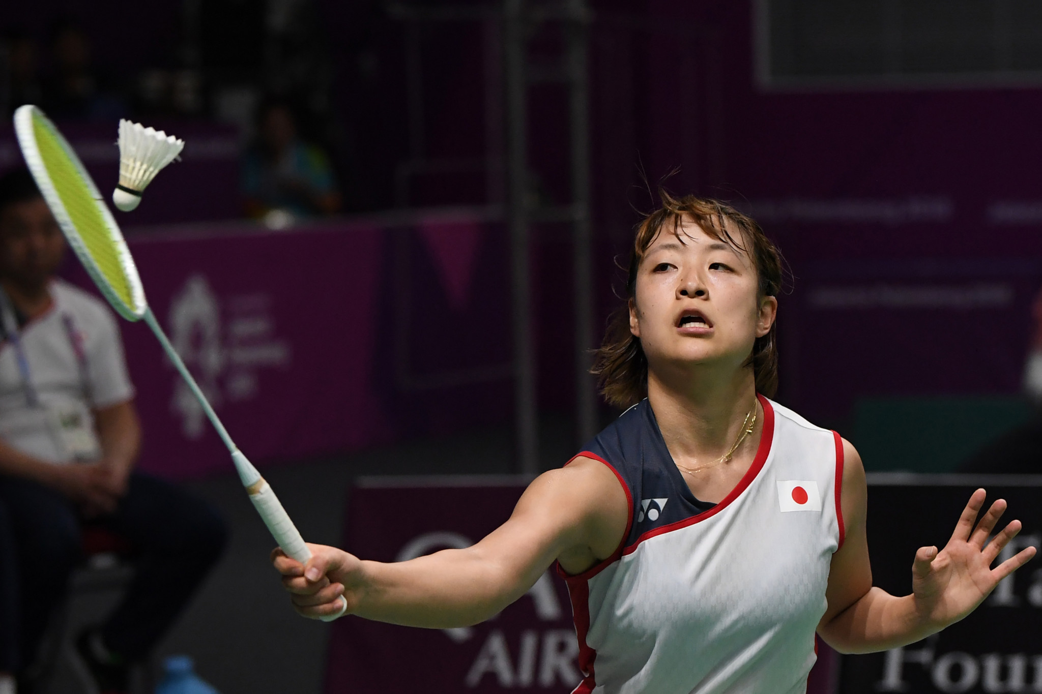 Nozomi Okuhara contributed to Japan claiming the women's team badminton gold medal at the expense of China ©Getty Images