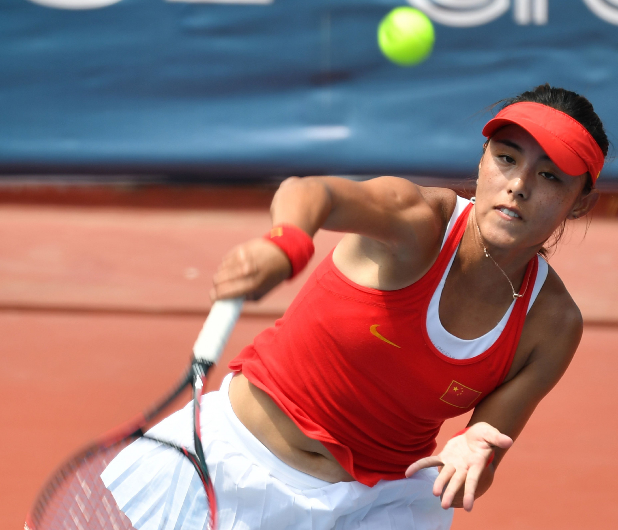 Wang Qiang proved too strong for fellow Chinese Zhang Shuai in the women's singles tennis final ©Getty Images