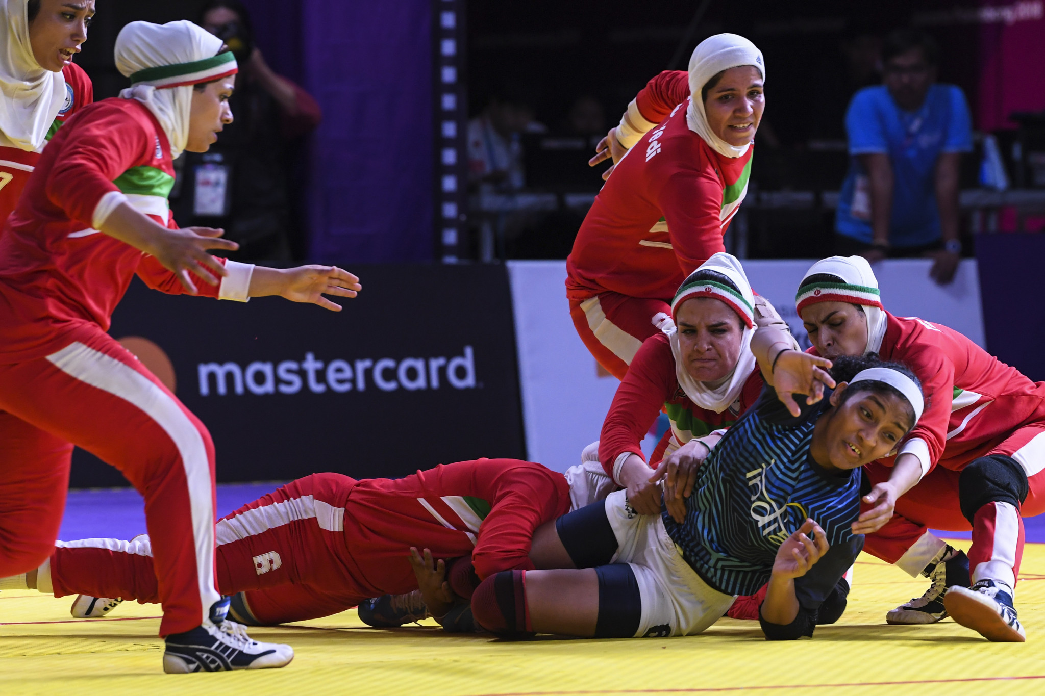 Iran beat India in the women's kabaddi final to end the latter's eight year reign at the top of the sport in Asia ©Getty Images