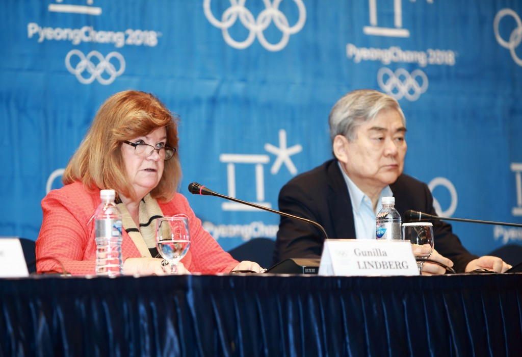 Pyeongchang 2018 has made much commercial improvement since Cho Yang-ho (pictured, right, with IOC Coordination Commission chair Gunila Lindberg) became head of the Organising Committee ©Pyeongchang 2018
