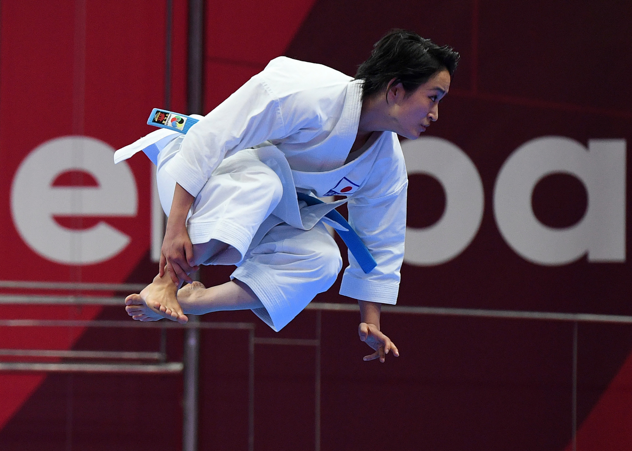 Kiyou Shimizu won the first karate gold of the Games, the women's kata  ©Getty Images