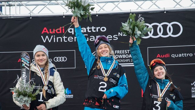 Russia’s Anastasia Tatalina won the women's freestyle skiing big air gold today at the Junior Freestyle Ski and Snowboard world championships in New Zealand ©FIS