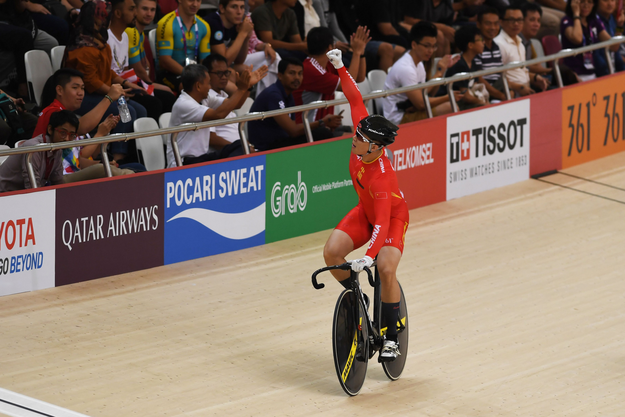 China won the first track cycling gold of the Games in the men's team sprint, as Japan set a Games record to take bronze ©Getty Images