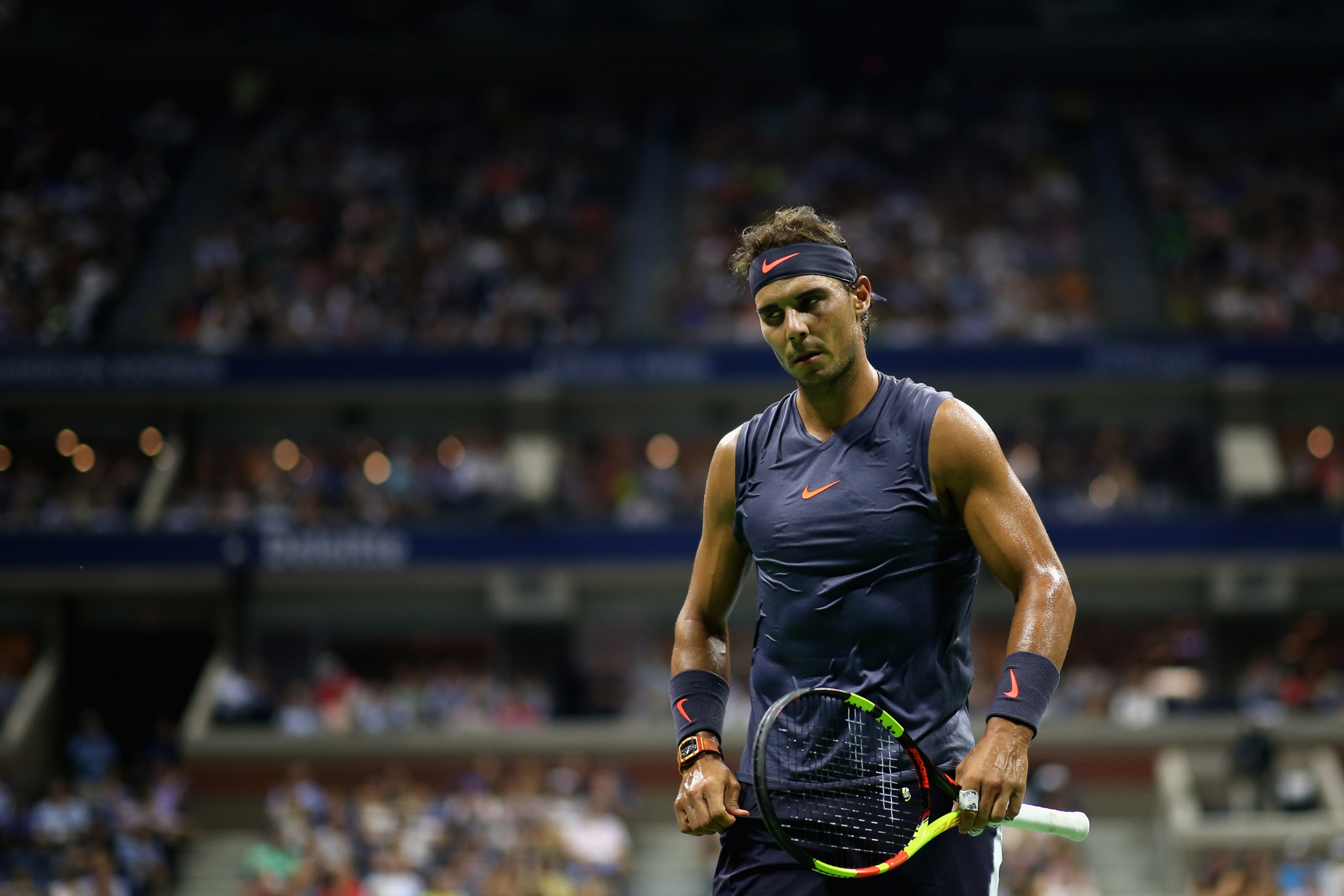 Rafael Nadal went through after David Ferrer retired ©Getty Images