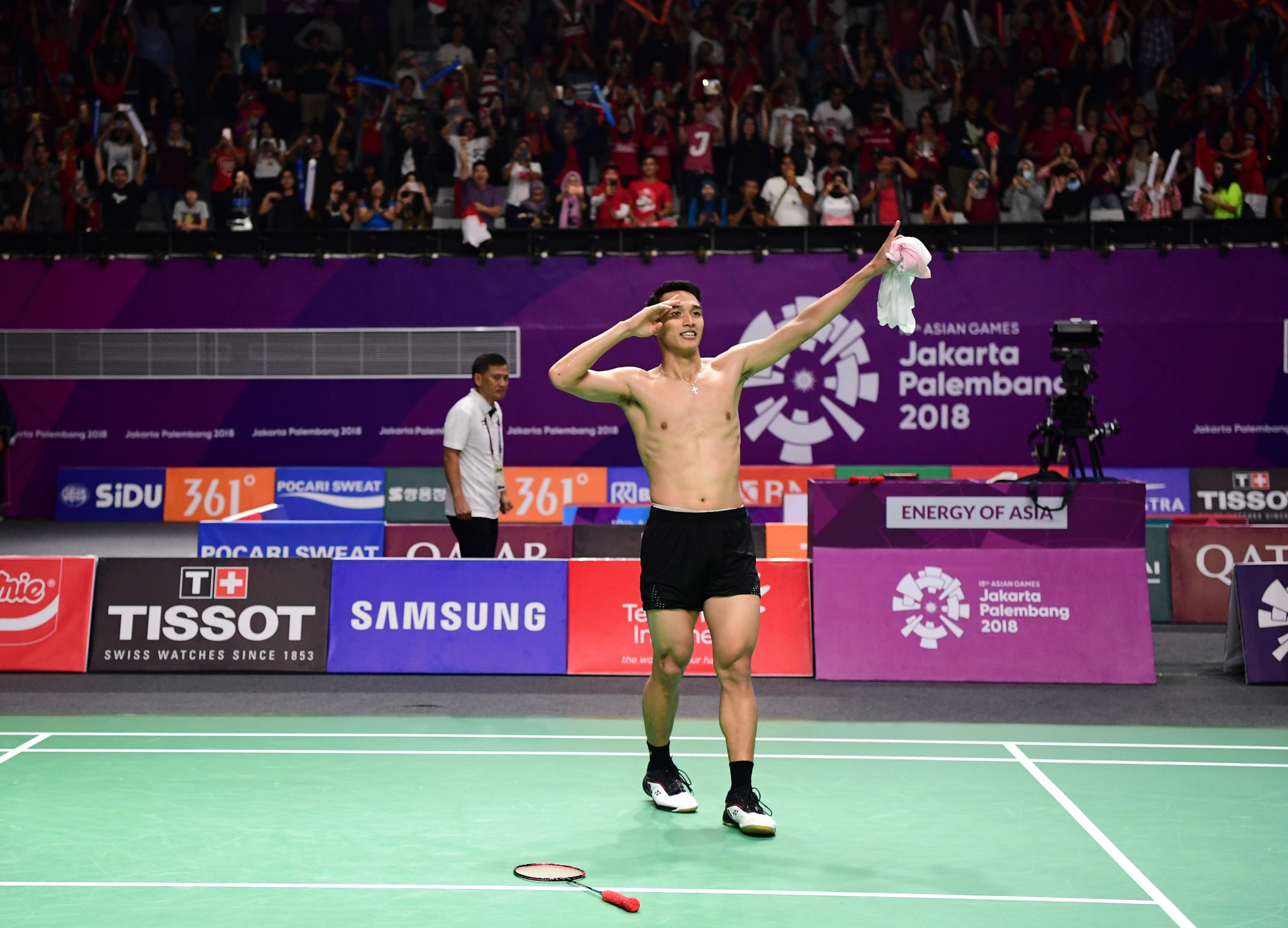 Jonatan Christie became the toast of Indonesia after winning the men’s singles badminton title on day 10 of the 2018 Asian Games in Jakarta and Palembang ©Getty Images