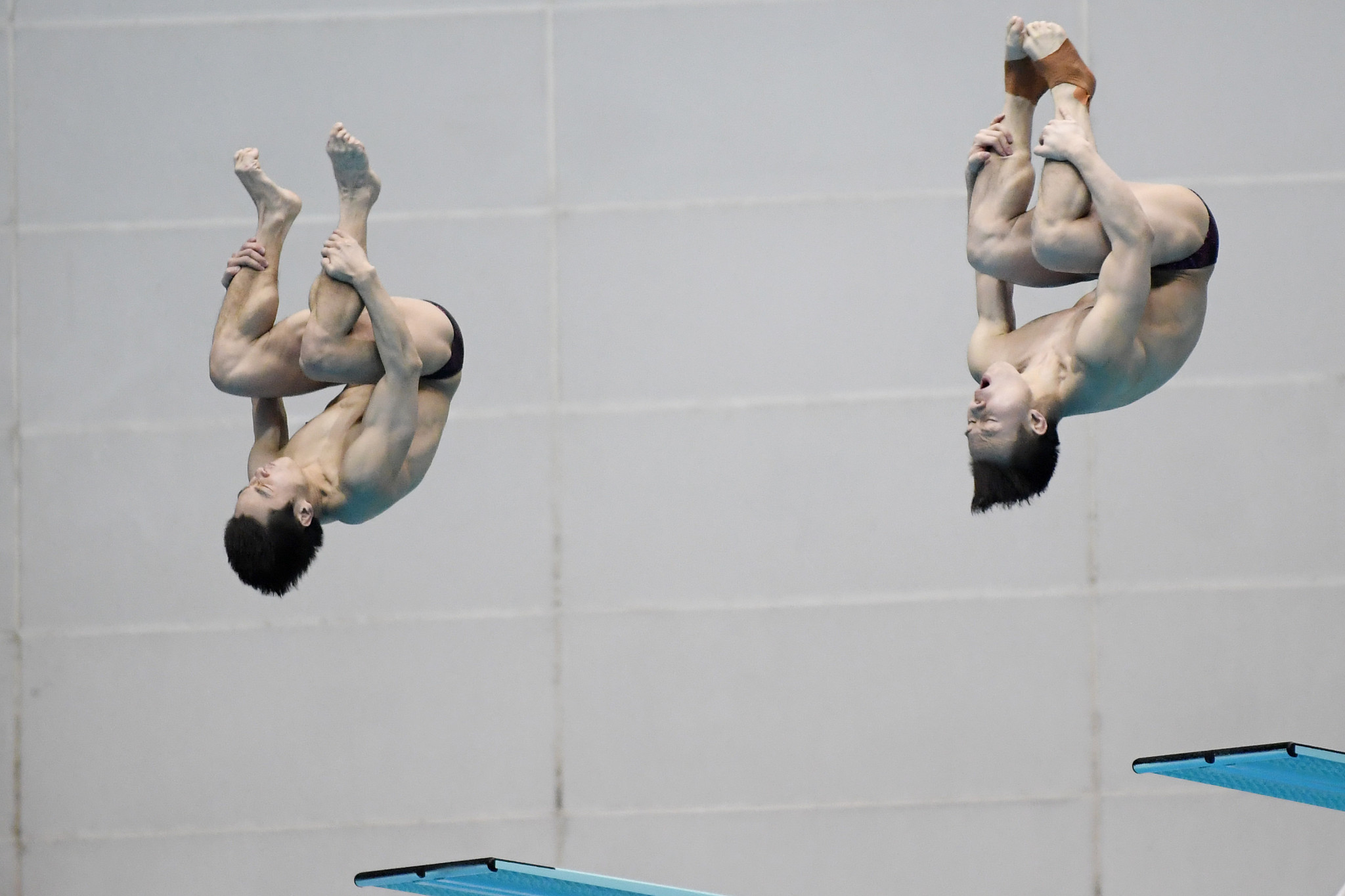 China's Cao Yuan and Xie Siyi were a cut above their opponents in the men's synchronised 3m springboard event ©Getty Images