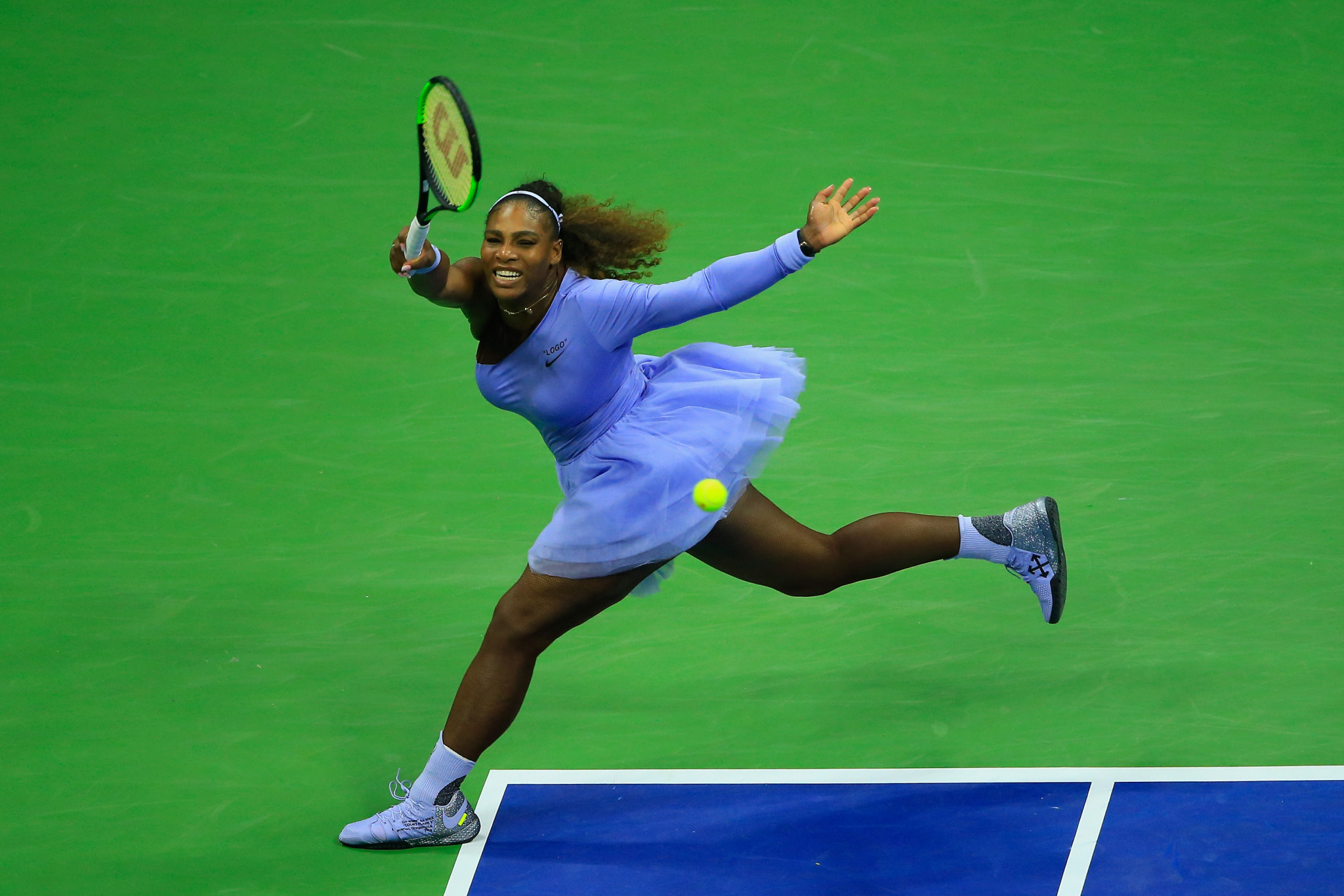 Serena Williams was also in fine form as she dispatched German world 101 Carina Witthoft 6-2, 6-2 to set up a meeting with sister Venus ©Getty Images