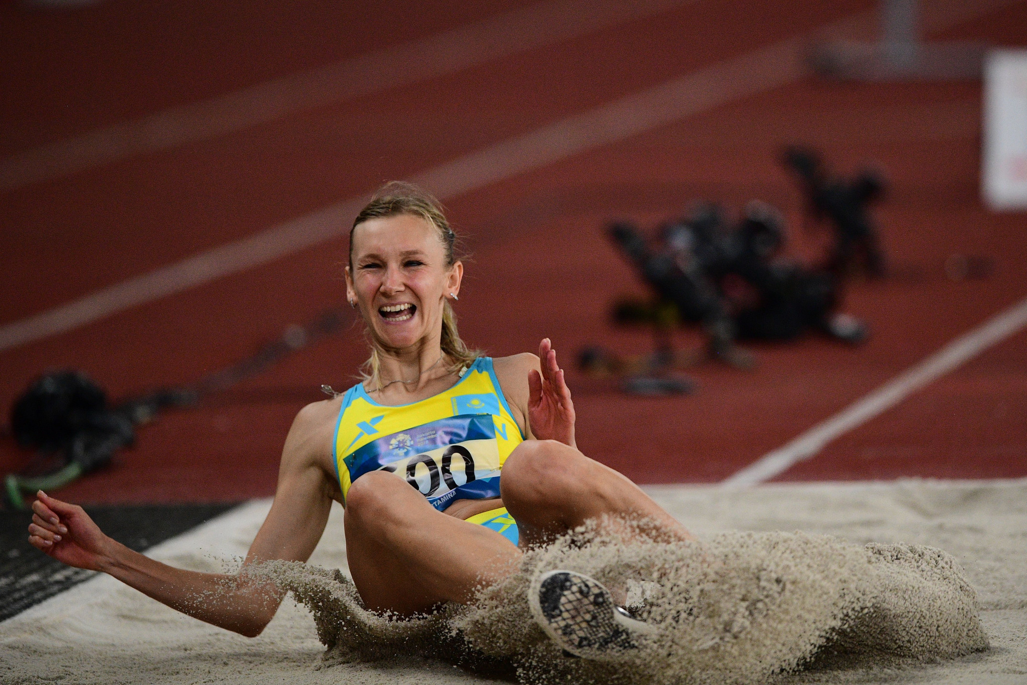 Kazakhstan's Olga Rypakova successfully defended her women's triple jump title as athletics action drew to a close ©Getty Images