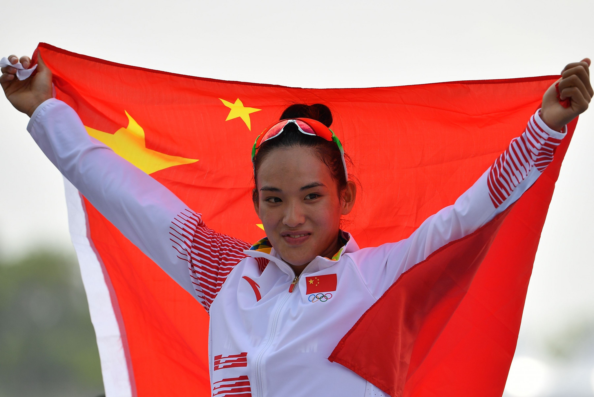 Li Yue secured one of China's four gold medals in canoe/kayak sprint competition by winning the women's K1 500m event ©Getty Images