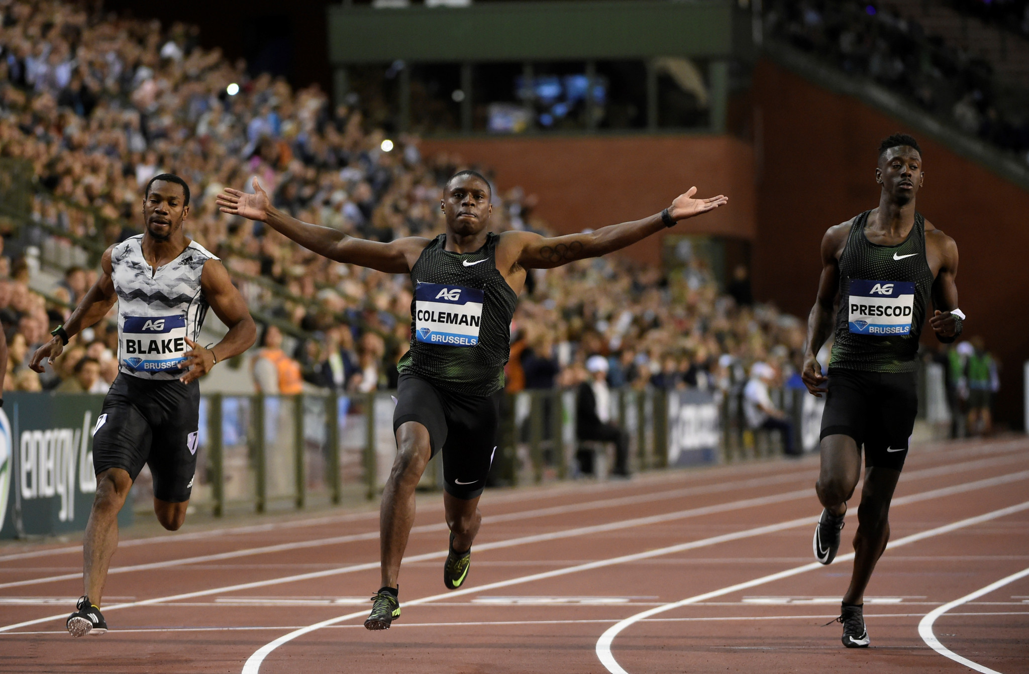 Christian Coleman wins the Brussels 100m in 9.79sec ©Getty Images  