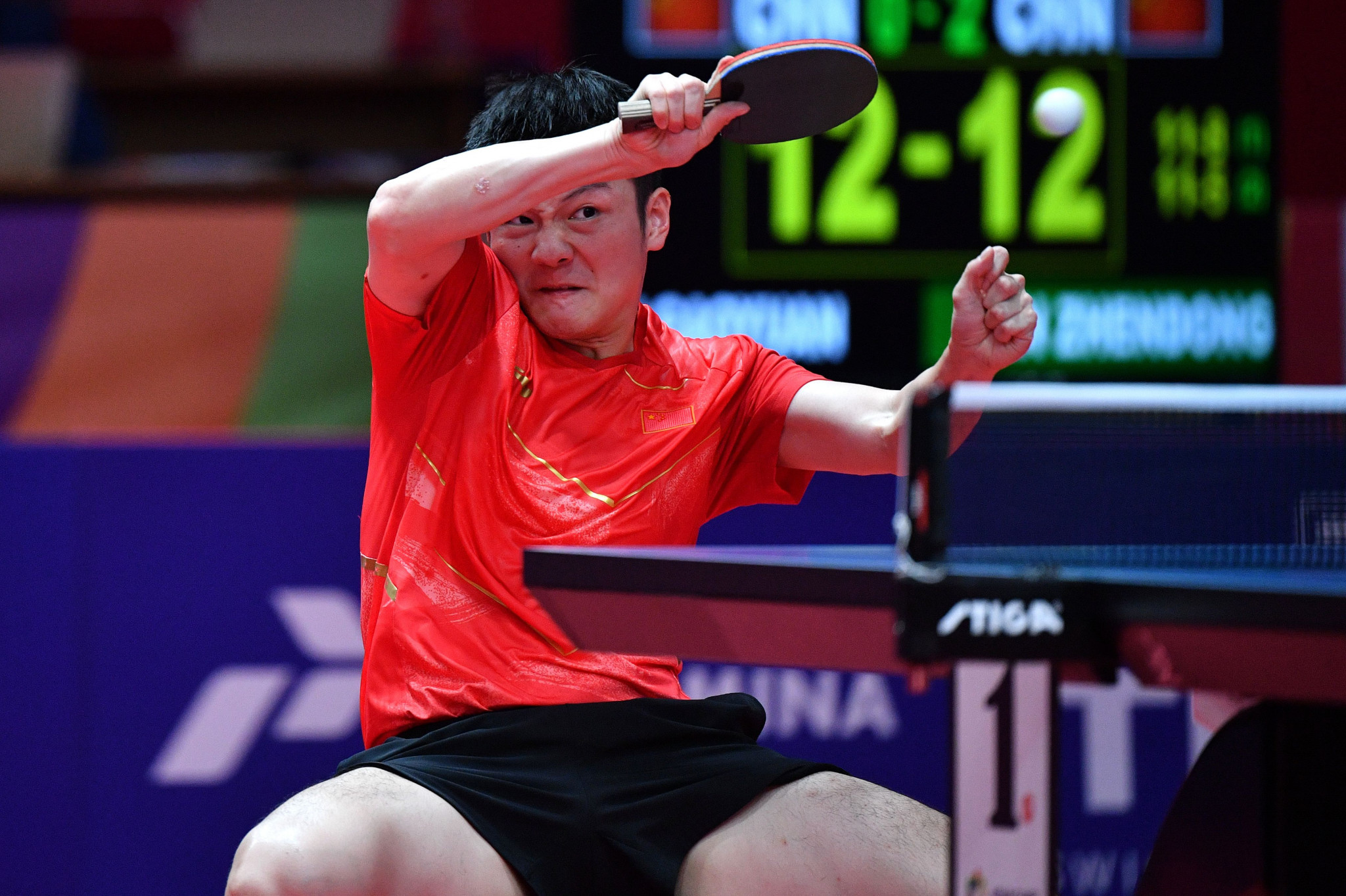 Fan Zhendong defeated compatriot Lin Gaoyuan in the men's singles table tennis final on a day when China sealed a clean sweep of the five gold medals on offer in the sport ©Getty Images