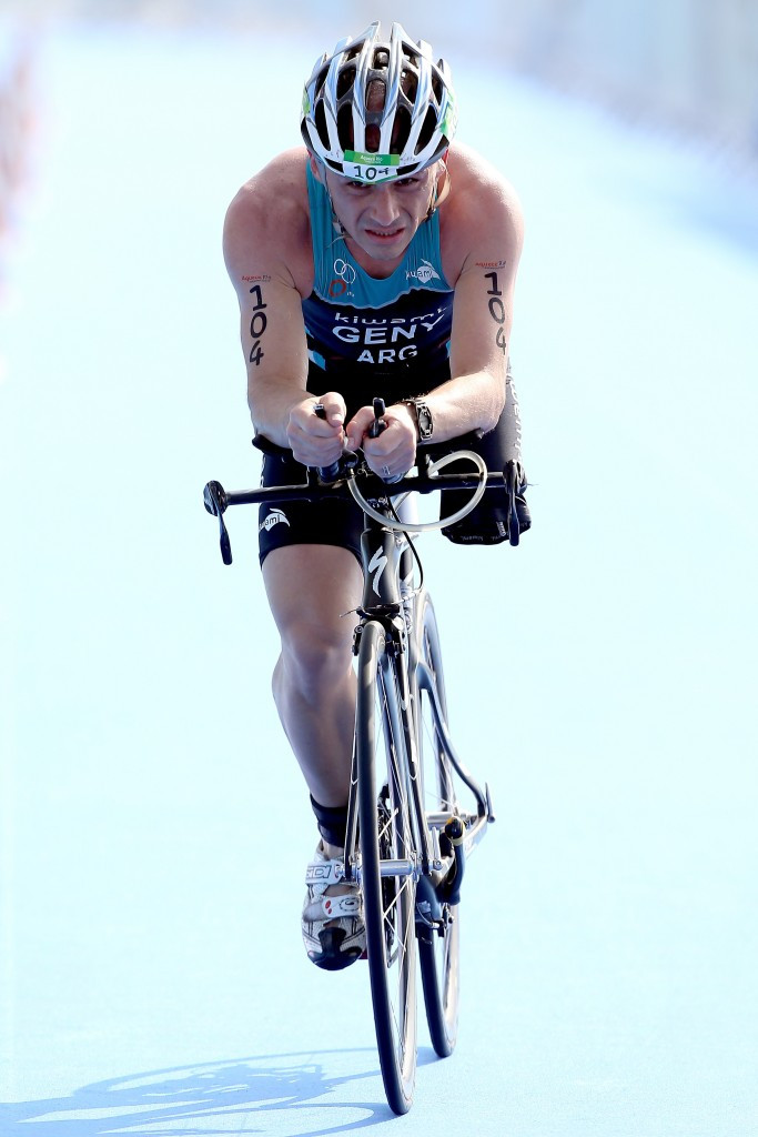 Triathlete Juan Manuel Geny was among those to participate in the exhibition event ©Getty Images