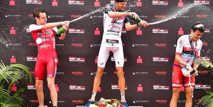 Jan Frodeno won a second Ironman 70.3 World Championship title at Port Elizabeth ©Ironman.org