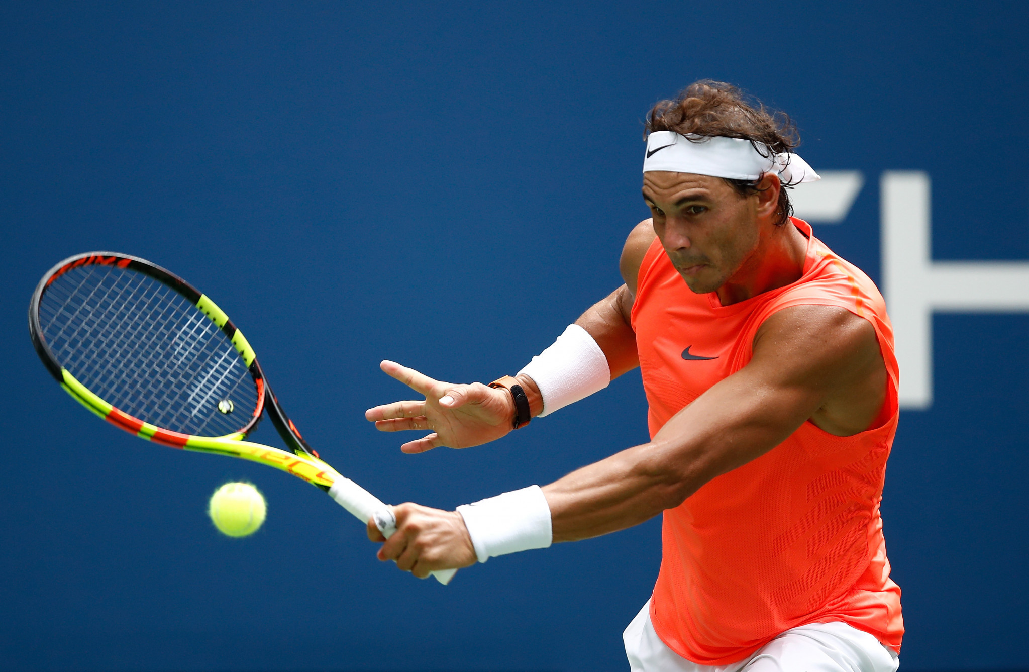 Rafael Nadal battled through four sets to reach the quarter finals at Flushing Meadows ©Getty Images