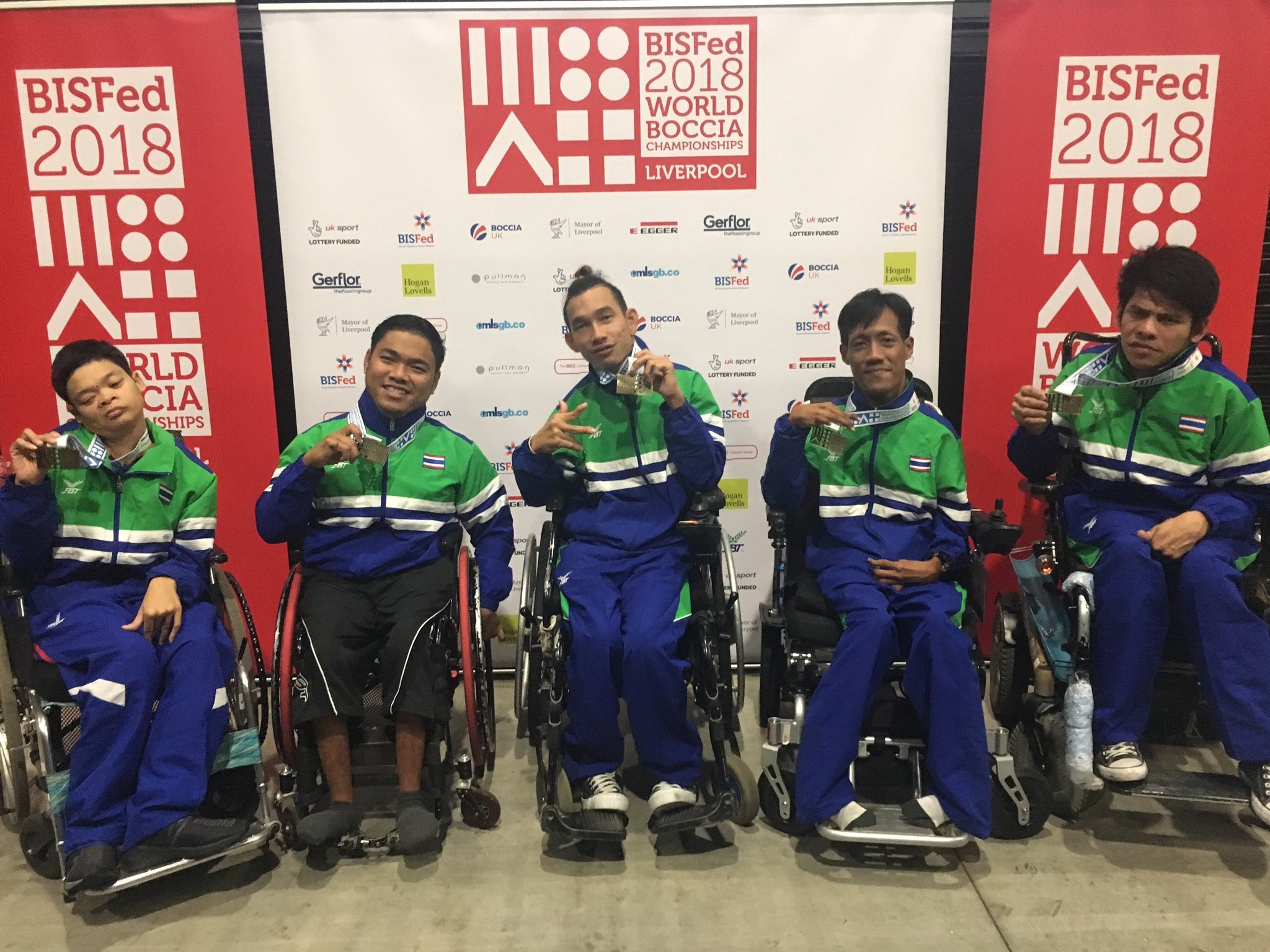 Thailand's BC1/BC2 team won gold and keep their world number one ranking at the 2018 BISFed World Boccia Championships ©2018 World Boccia/Twitter