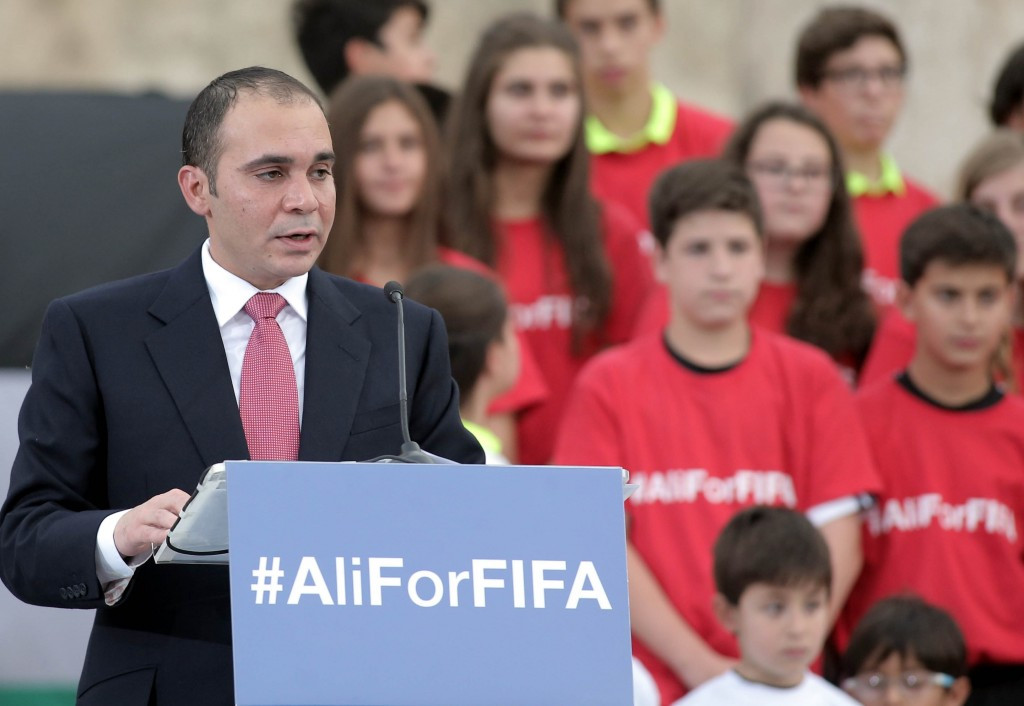 FIFA Presidential candidate Prince Ali Bin Al Hussein insists change within world football's governing body "is not a matter of choice" ©Getty Images