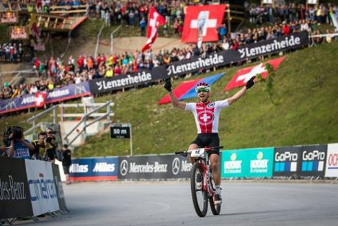 Schurter leads hosts to relay gold at UCI Mountain Bike World Championships in Switzerland 