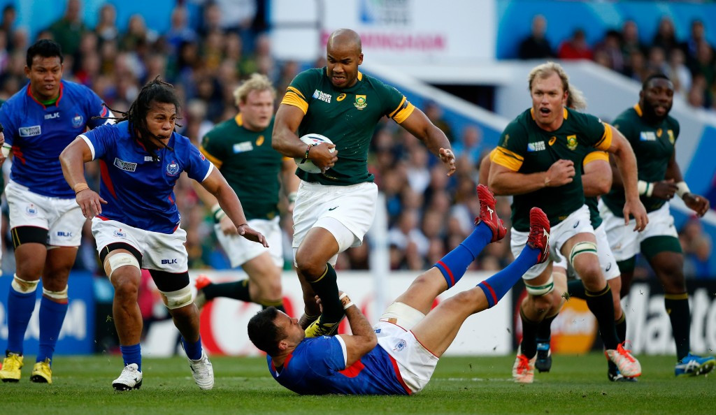  JP Pietersen scored a hat-trick of tries as South Africa gained a confidence boosting win over Samoa ©Getty Images