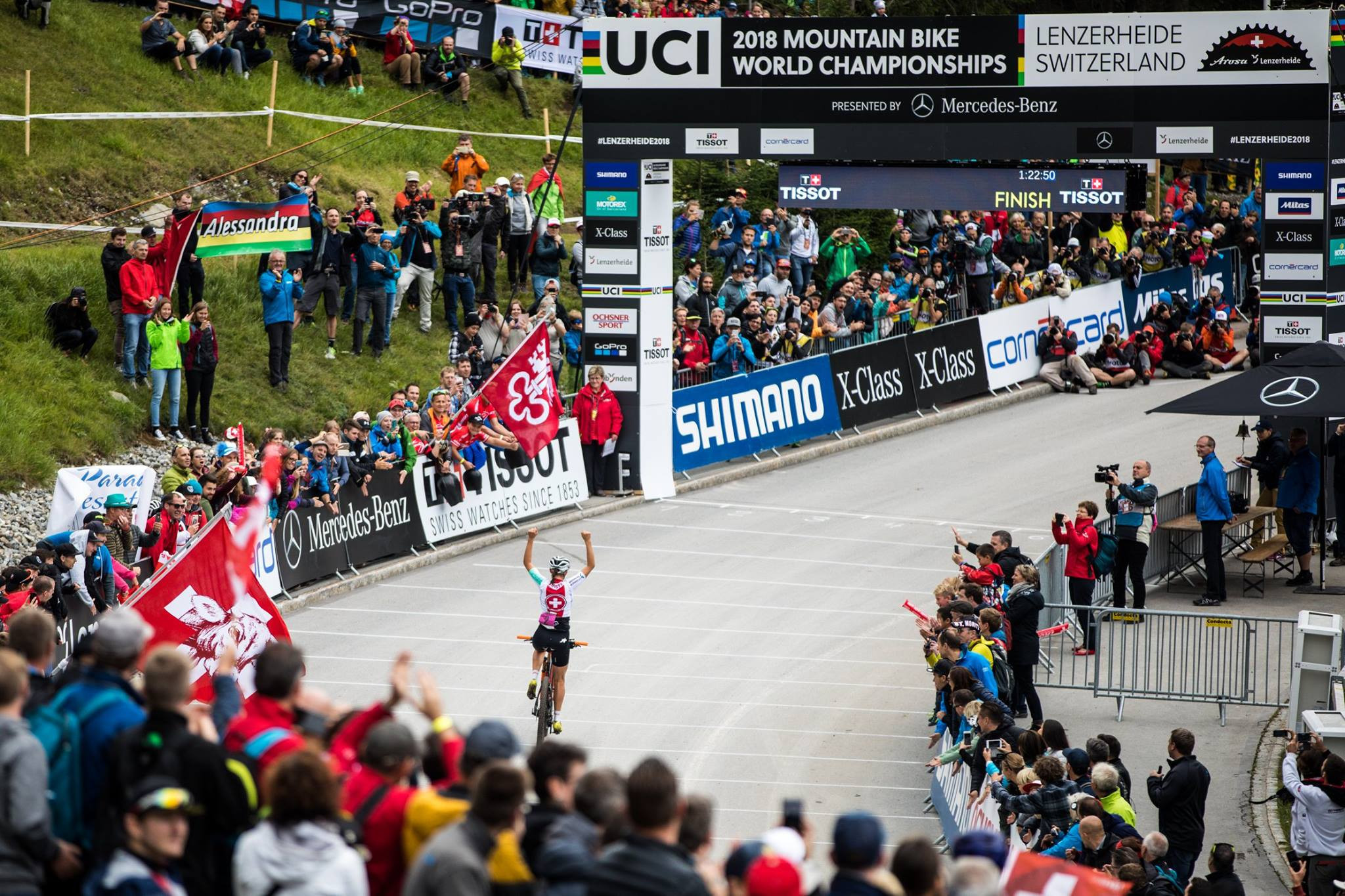 Keller and Hatherly strike cross-country under-23 gold at UCI Mountain Bike World Championships
