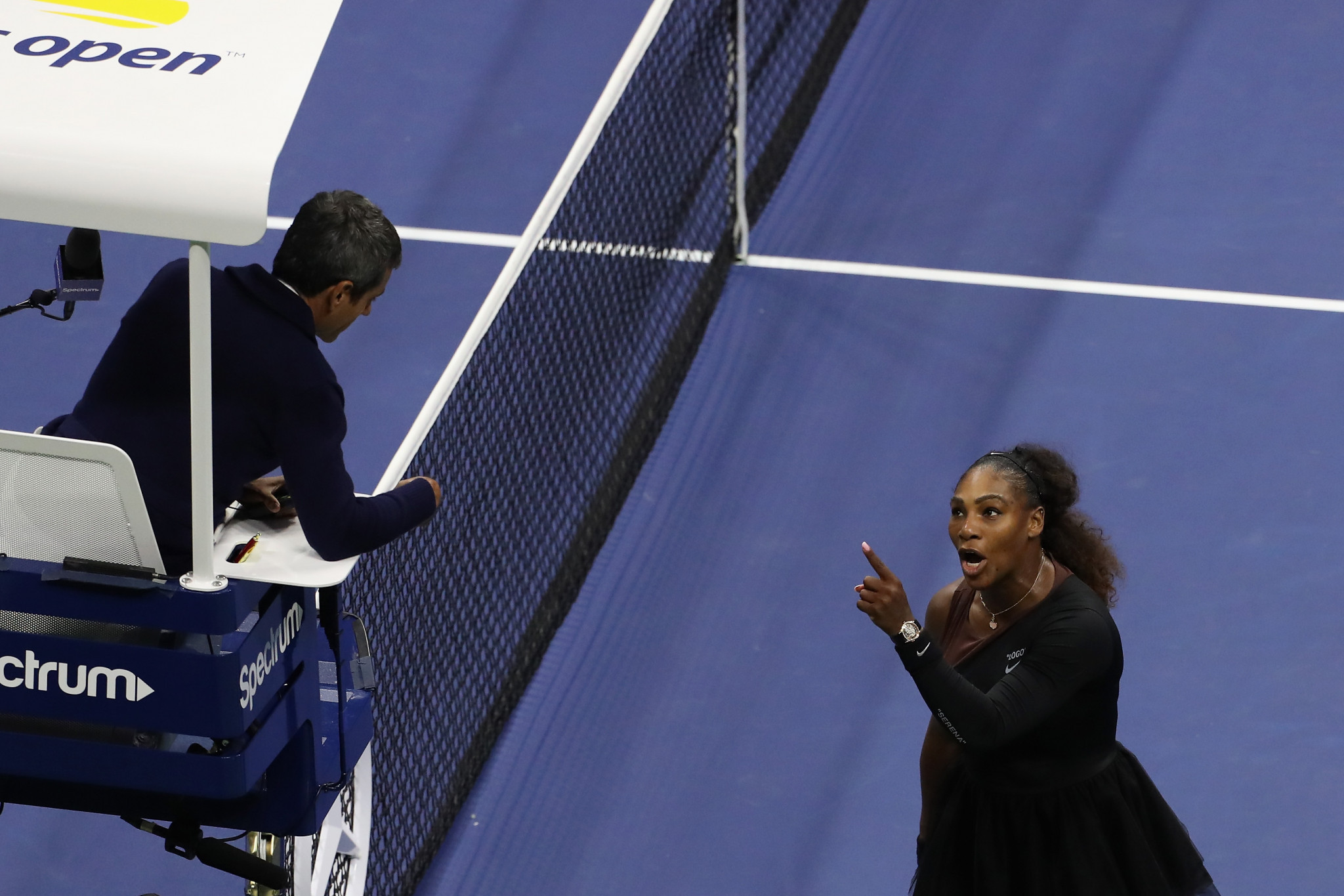 Amid extraordinary scenes 23-time Grand Slam champion Serena Williams accused chair umpire Carlos Ramos of being a thief ©Getty Images
