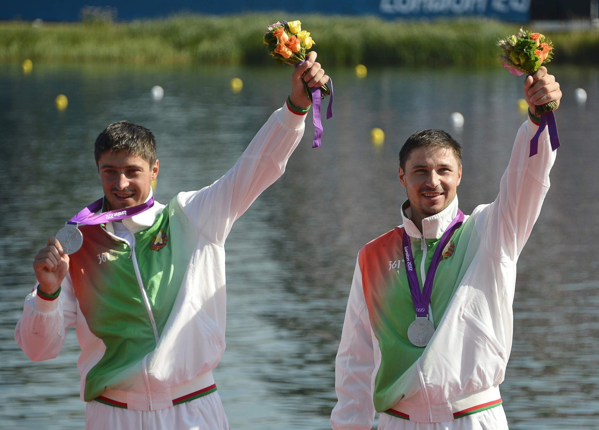 As well as gold at the 2008 Beijing Olympics, Aliaksandr Bahdanovich, right, won silver at London 2012 alongside Andrei Bahdanovich ©Getty Images