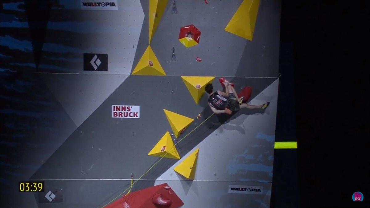 Reigning world champion Adam Ondra lost out on a record breaking third successive title because of a weaker semi-final score ©IFSC