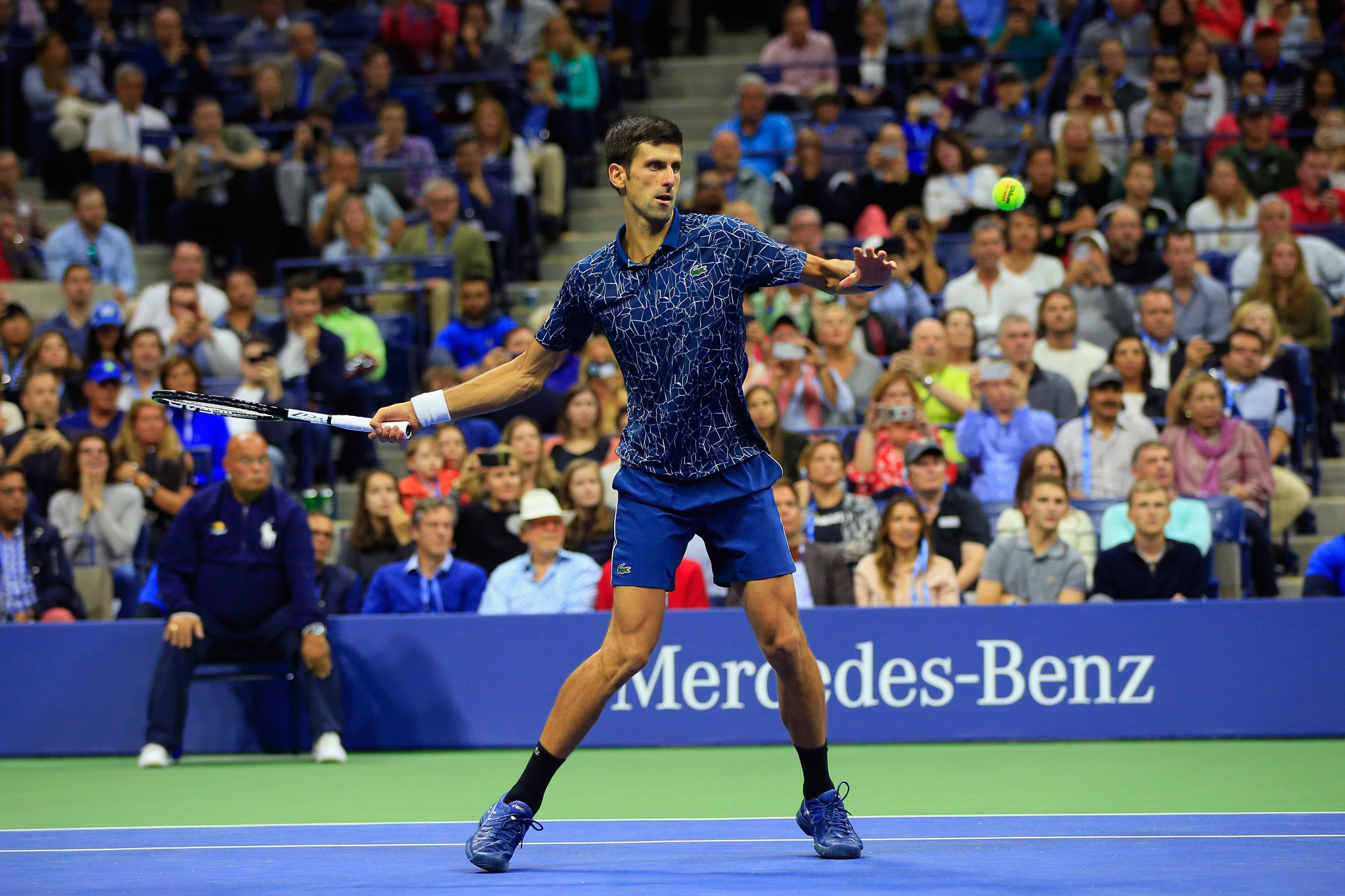 Novak Djokovic produced a ruthless display to defeat Argentina's Juan Martin del Potro ©Getty Images