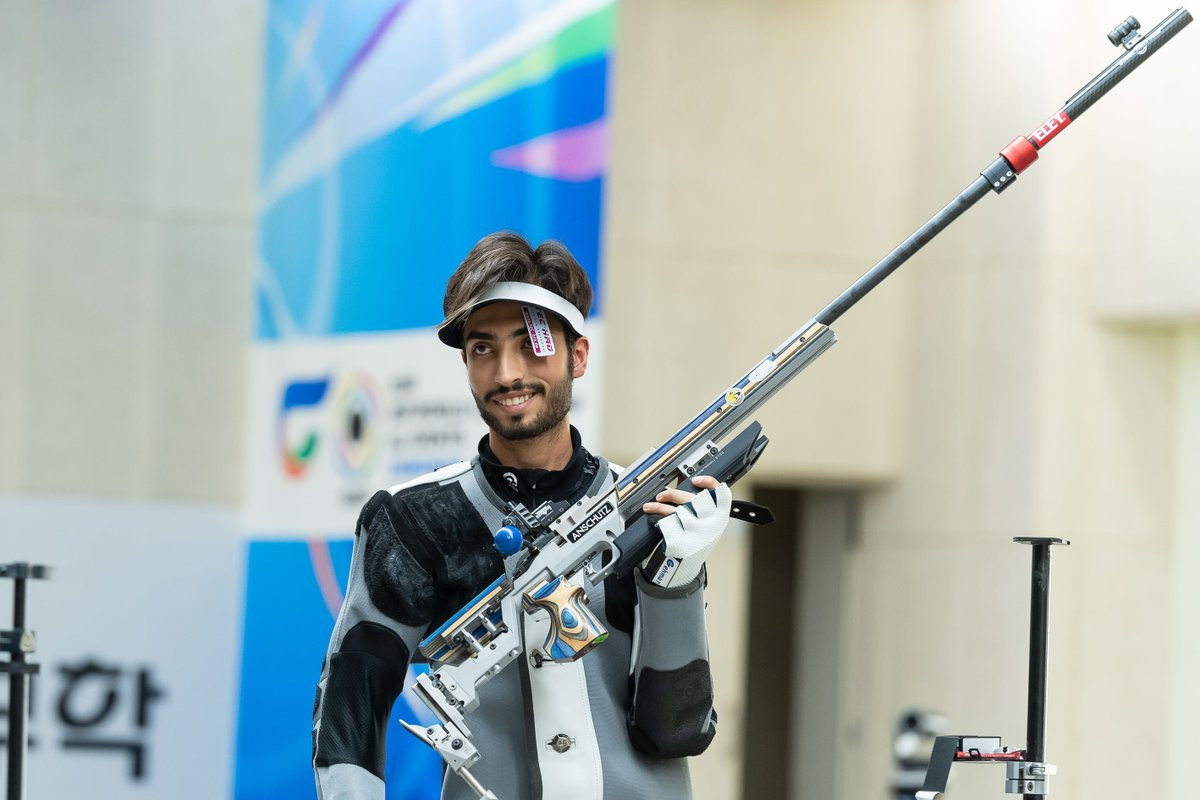 Amir Mohammad Nekounam secured Iran's first gold of the Championships ©ISSF/Twitter