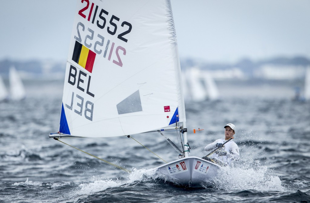 Belgium's Emma Plasschaert continued her success from Aarhus as she leads the laser radial women's competition ©World Sailing