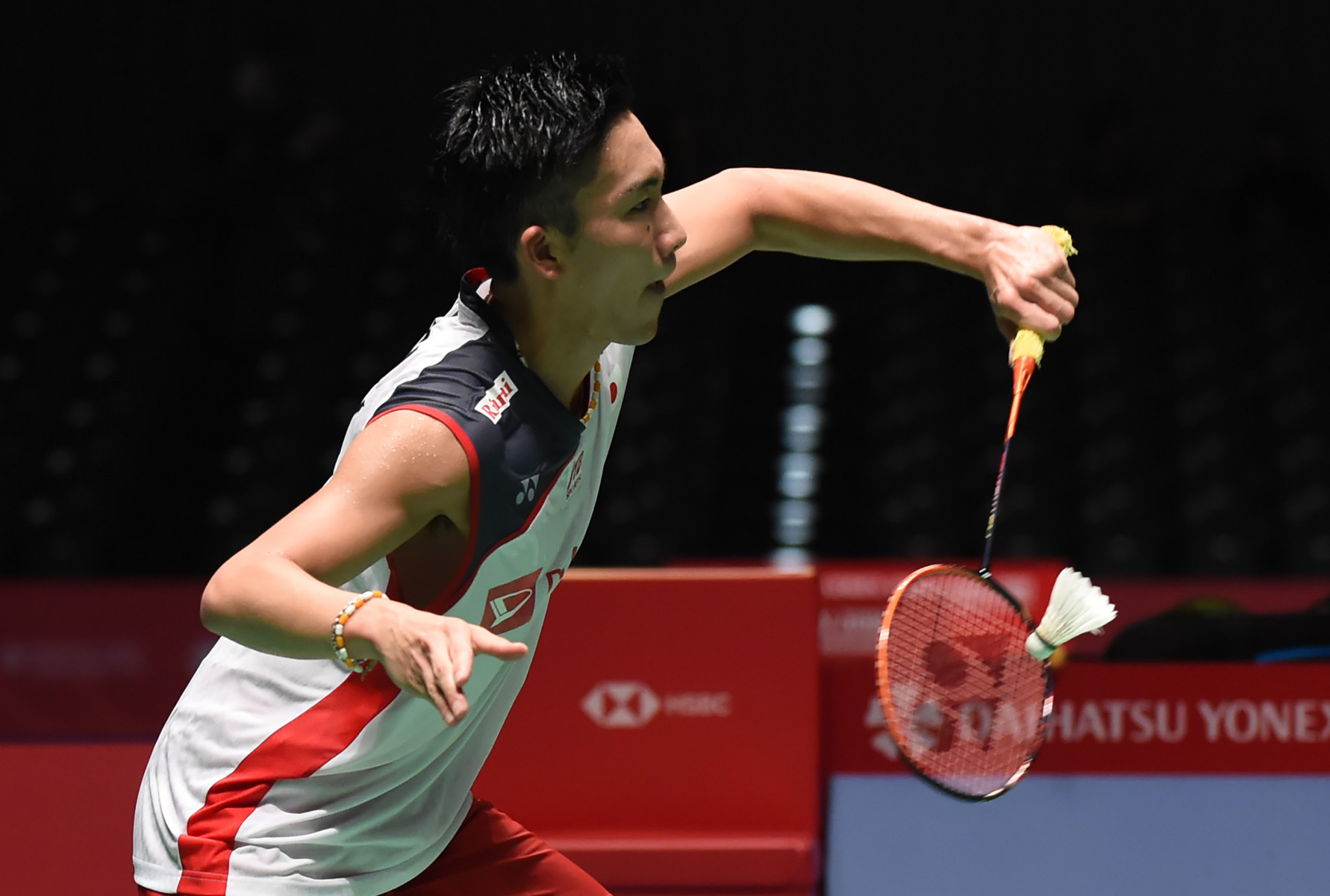 Japan's reigning world champion Kento Momota comfortably progressed to round two ©Getty Images