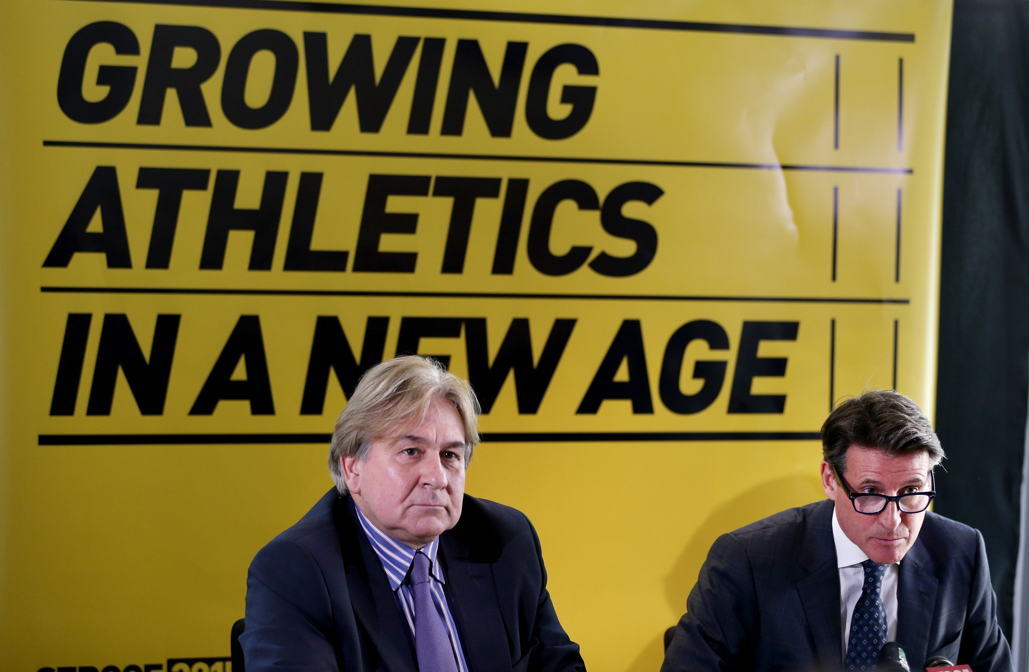 Mike Lee, left, and Sebastian Coe, key players in the London 2012 bid ©Getty Images
