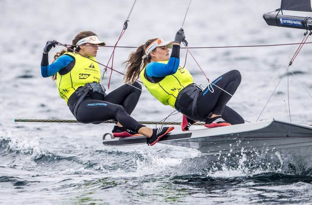 Brazil's Martine Grael and Kahena Kunze were dominant on day two of the event ©World Sailing