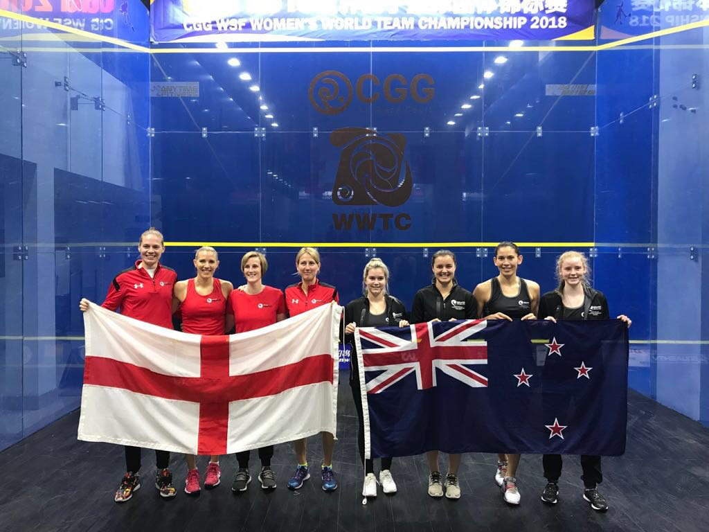 England beat New Zealand 3-0 on day two of the team championships ©England Squash/Twitter