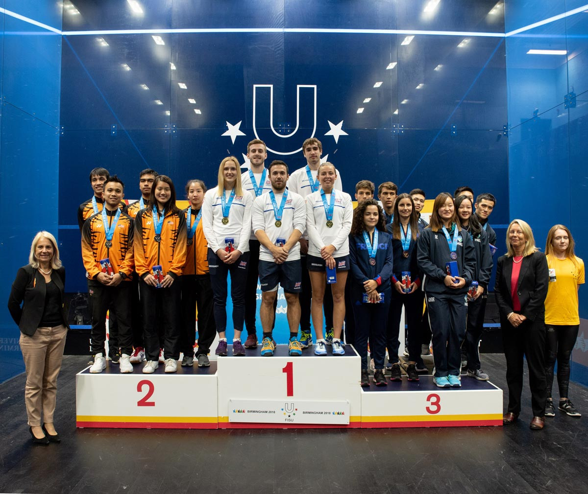 Hosts Britain completed the clean sweep at the World University Squash Championships ©FISU