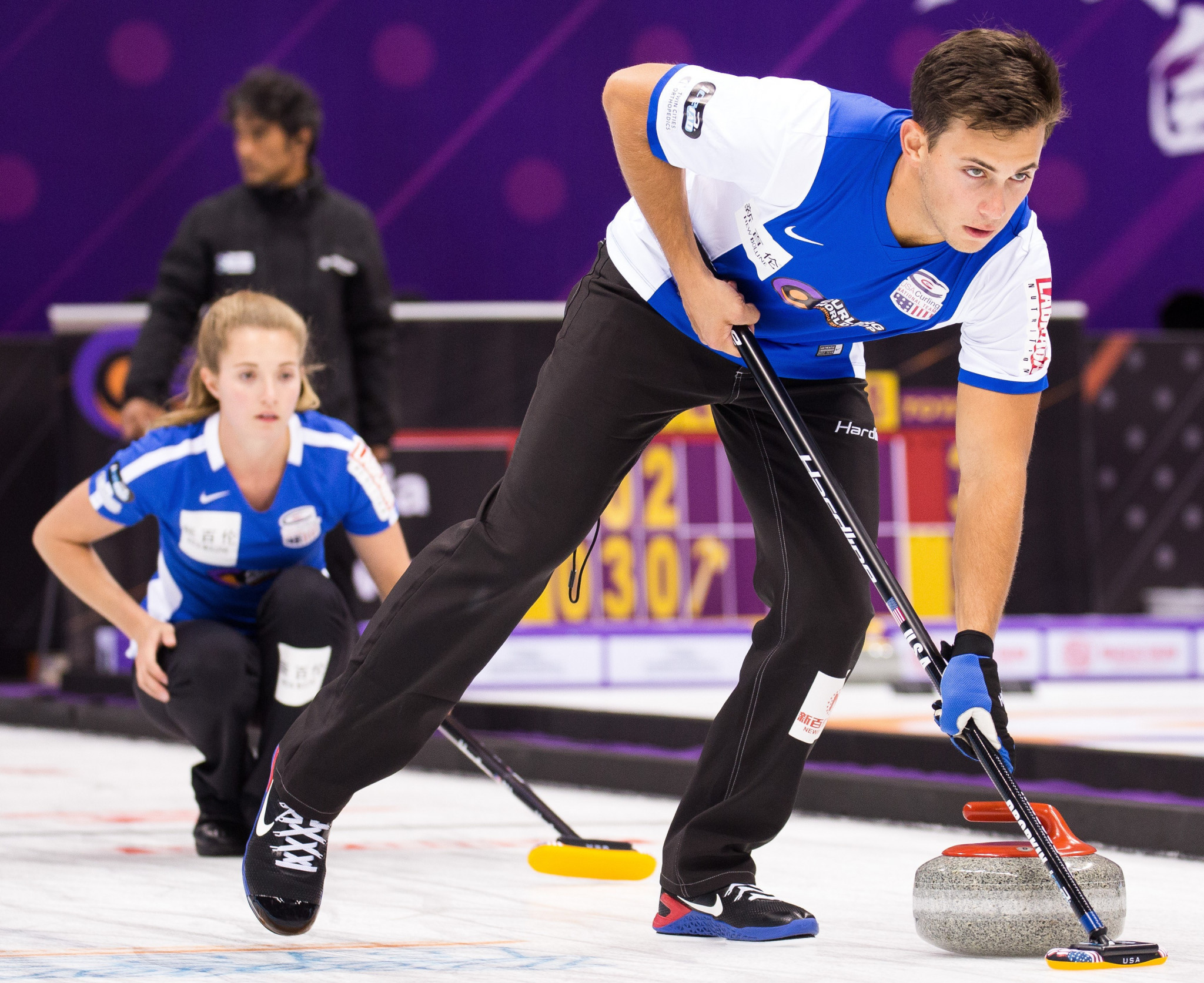 Sarah Anderson and Korey Dropkin of the US are undefeated in the mixed doubles ©WCF