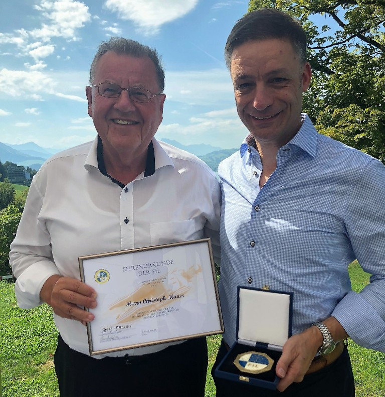 Infront director awarded International Luge Federation medal of honour