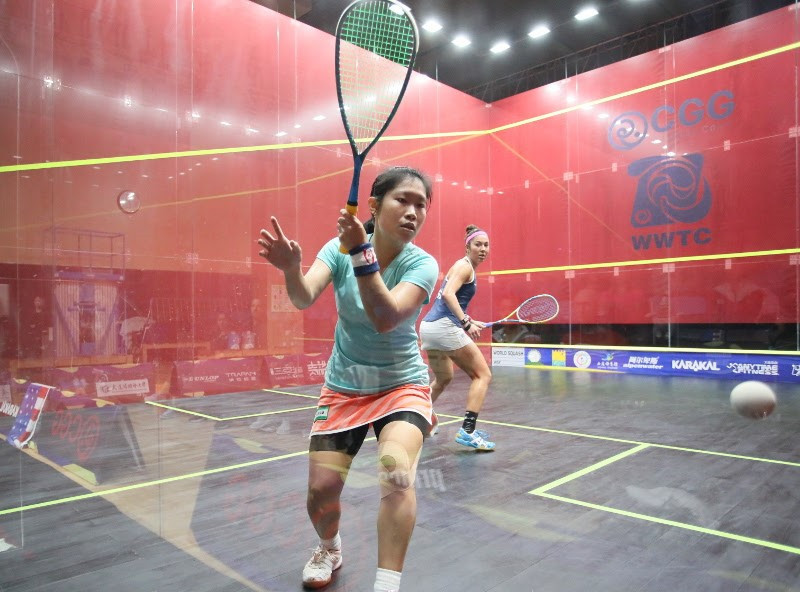 Hong Kong's Annie Au claimed a shock victory over Egypt's world number one Nour El Sherbini ©WSF