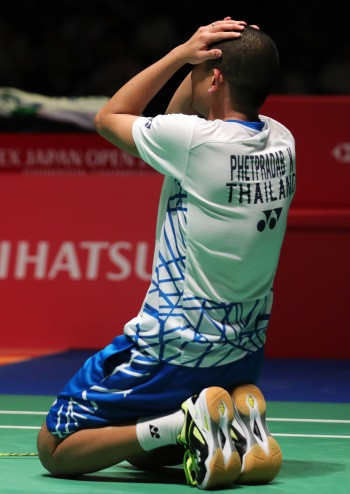 Khosit Phetpradab of Thailand booked his place in his first major final ©BWF