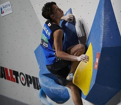Kai Harada won the men's bouldering world title ©IFSC
