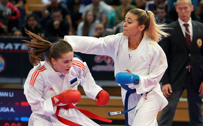 Anzhelika Terliuga took gold in the women's under-55kg class ©WKF