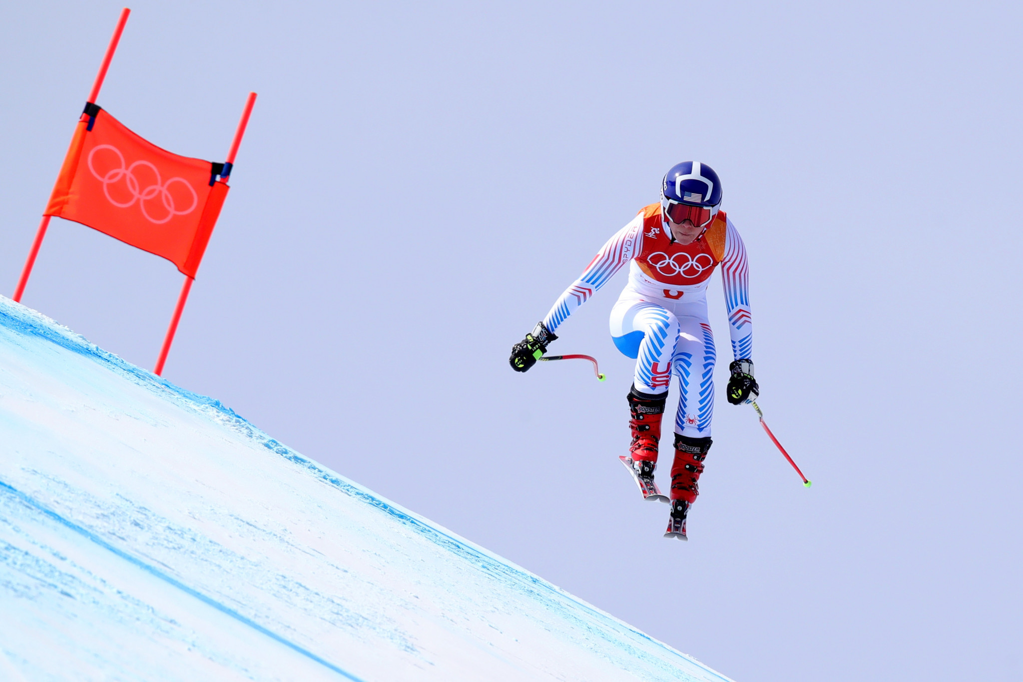 Breezy Johnson finished seventh in the downhill event at the 2018 Winter Olympics in Pyeongchang ©Getty Images