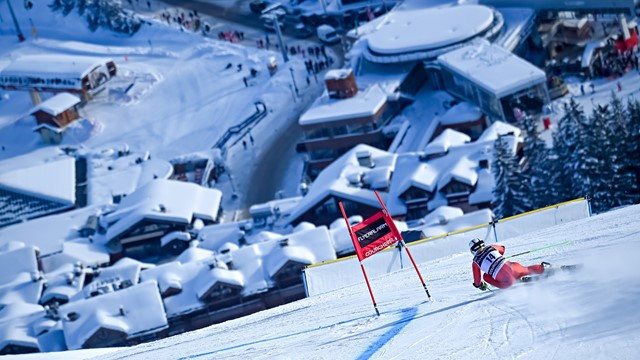 How the women's giant slalom course might look at he Alpine World Ski Championships in 2023, which will be held at the French resorts of Courchevel and Meribel ©Getty Images  