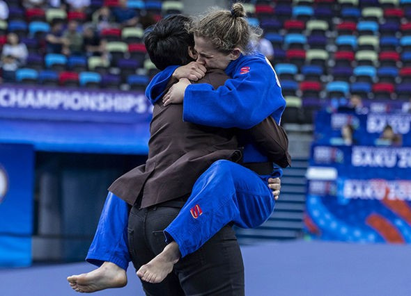 Olympic champion Paula Pareto displayed similar scenes as she claimed the bronze medal ©IJF