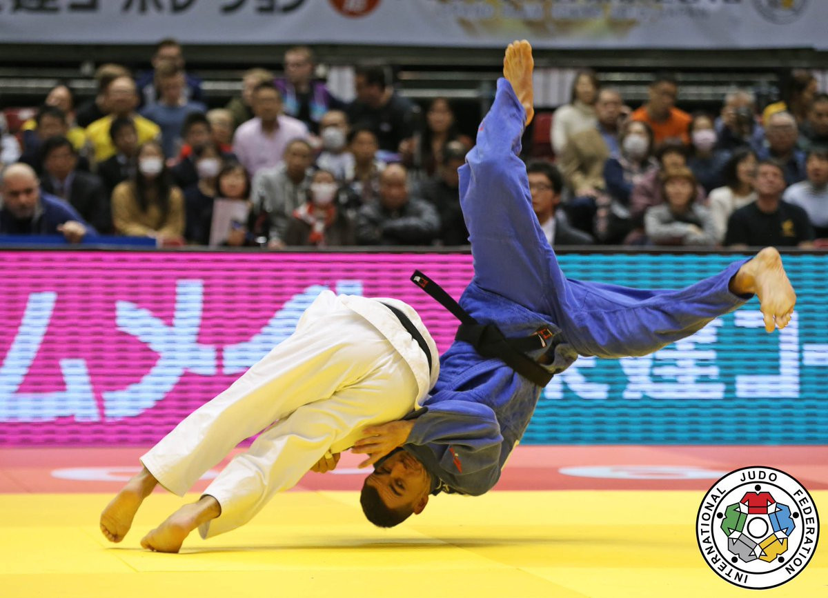 In the men's under-60kg category the reigning champion Naohisa Takato successfully defended his title ©IJF/Twitter