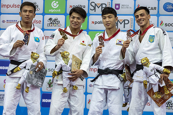 All but the silver medallist have been former champions as South Korea's Baul An took the final bronze ©IJF