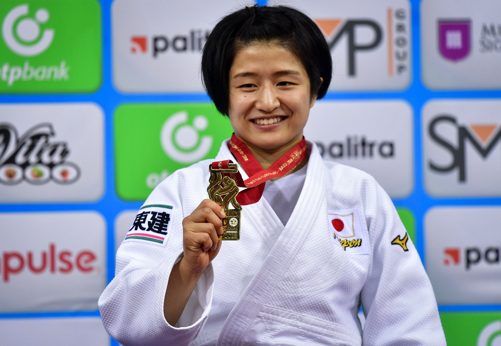 Japan's Tsukasa Yoshida upgrades her silver from last year to gold in Baku ©Getty Images