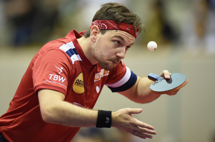 Germany's top seed ended the run of 42-year-old Belarussian Vladimir Samsonov, the 1998 champion, in the ITTF European Championships at Alicante ©ITTF