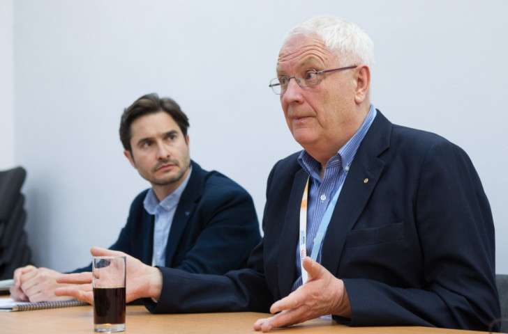 Newly elected Euorpean Athletics President Svein Arne Hansen, pictured at a media briefing in Sochi last week, is confident the newly announced European Athletics Marketing company 